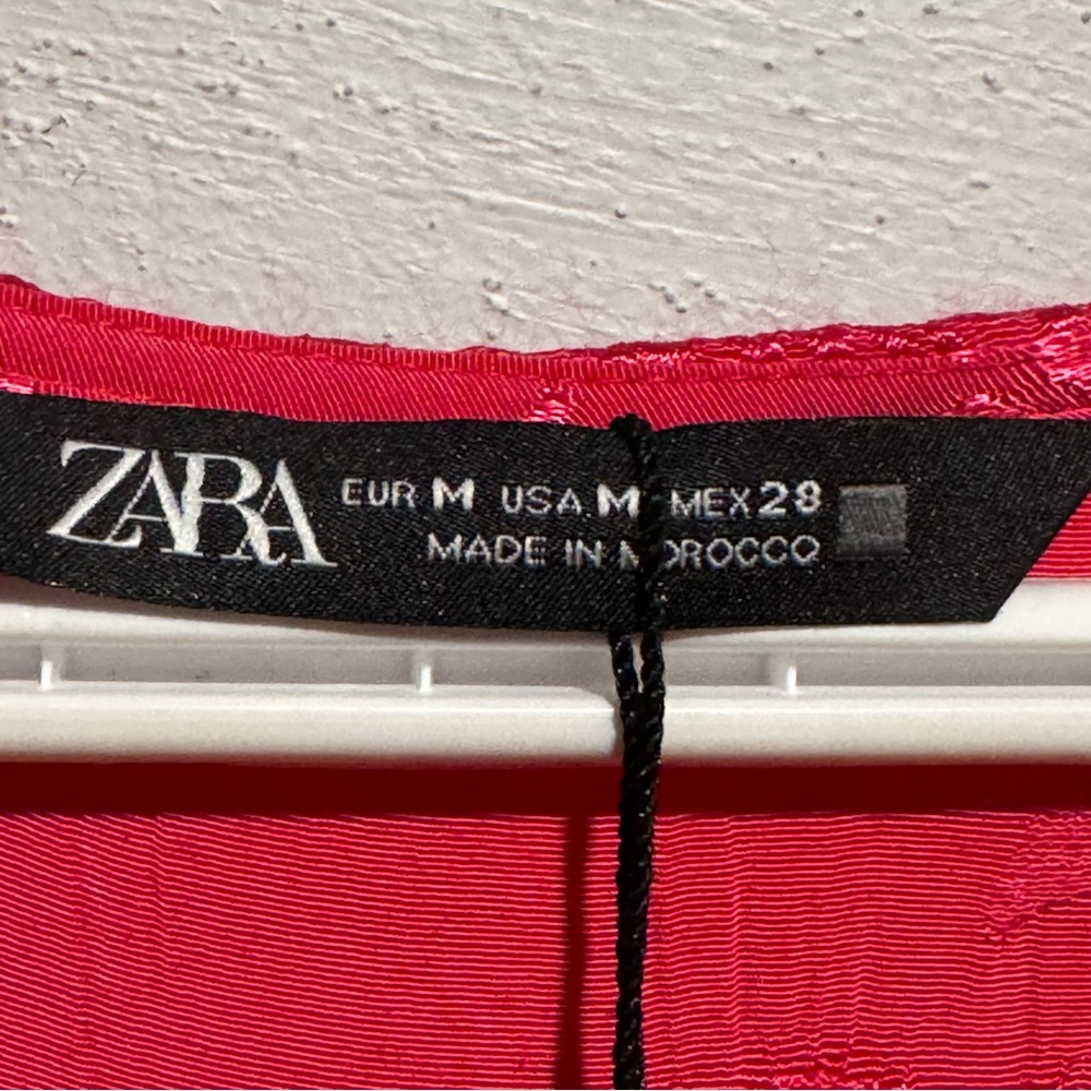 Zara Jacquard Floral Maxi Wrap Belted Dress - Picture 6 of 8